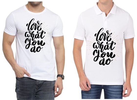 Love What you do Polo/ Round Neck Men White T-Shirt