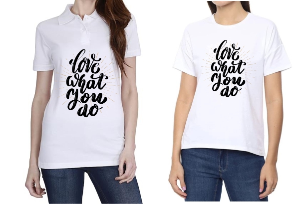 Love What You Do Polo/ Round Neck Women White T-Shirt