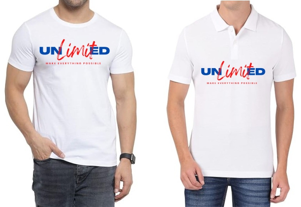 Unlimited Polo/ Round Neck Men White T-Shirt