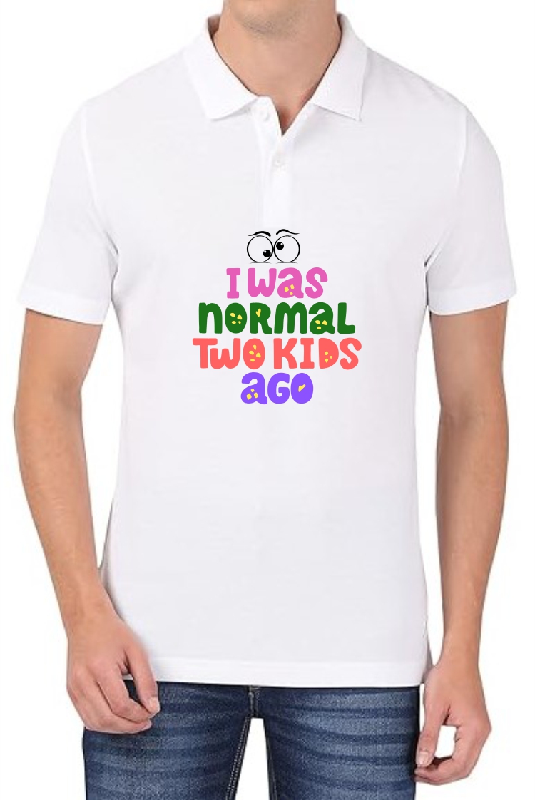 2 Kids Ago (Green) Polo Men White T-Shirt