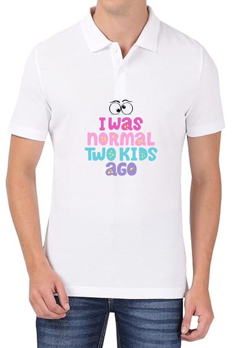2 Kids Ago (Pink) Polo Men White T-Shirt