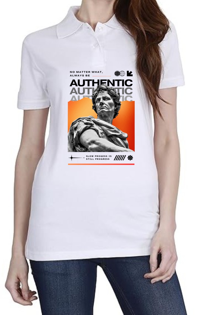 Authentic Polo Women White T-Shirt
