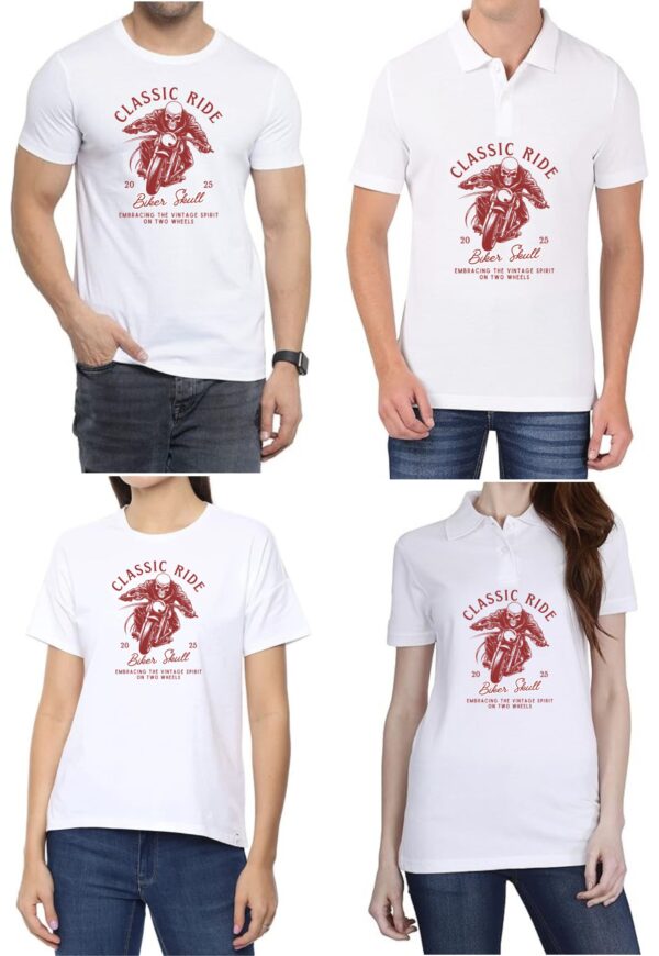 Biker Skull (Maroon) T-Shirt