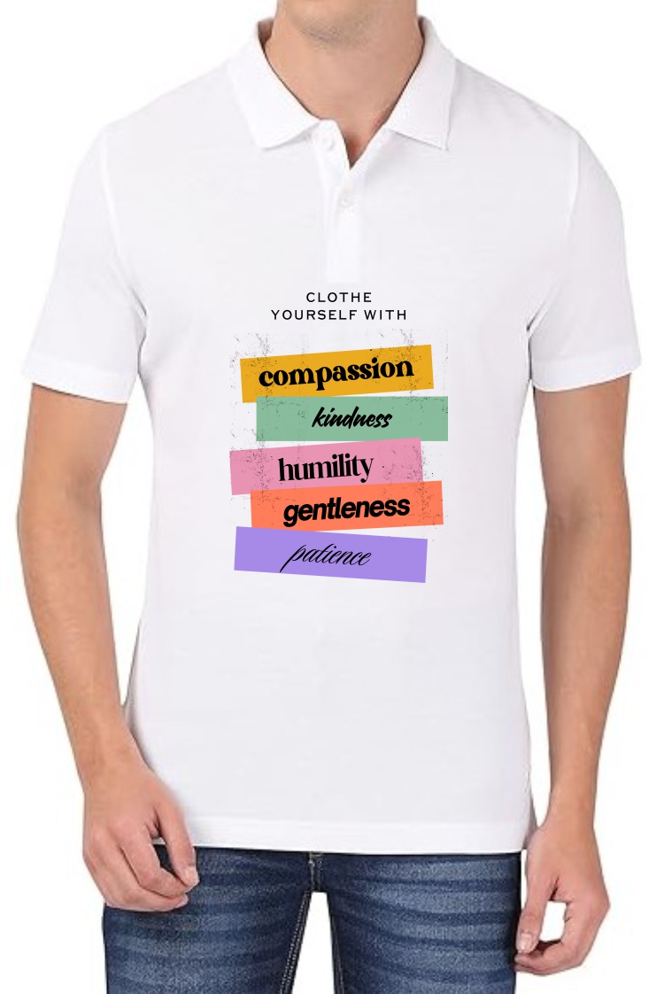 Clothe Urself Polo Men White T-Shirt