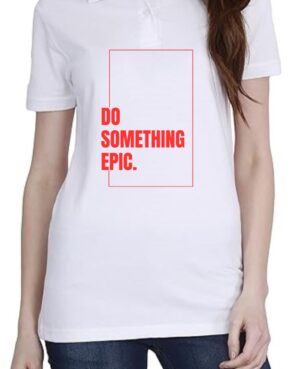 Everything Is Fine (BRO) Polo Women White T-Shirt