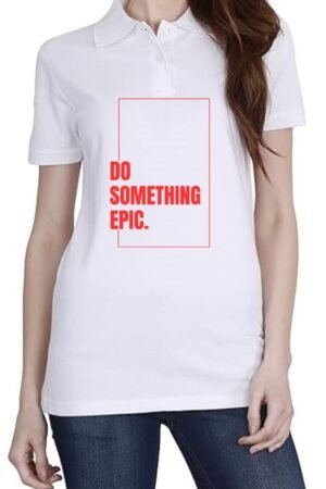 Everything Is Fine (BRO) Polo Women White T-Shirt