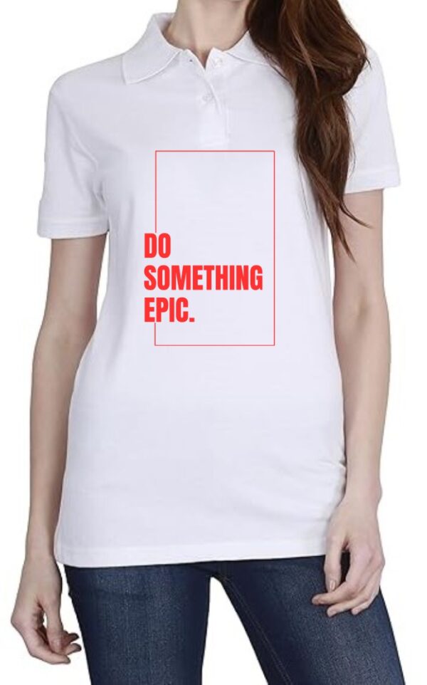 Everything Is Fine (BRO) Polo Women White T-Shirt