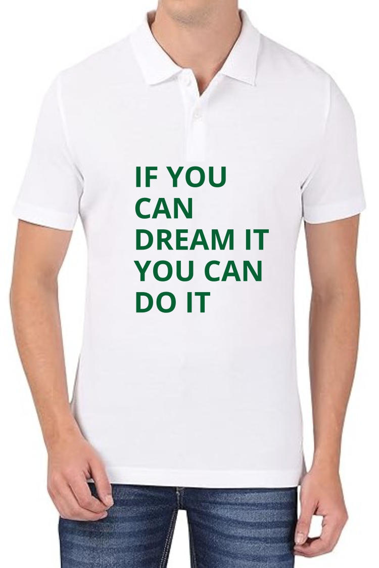 Dream It (GRE) Polo Men White T-Shirt
