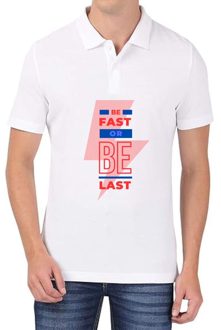 Fast Or Last (RED) Polo Men White T-Shirt