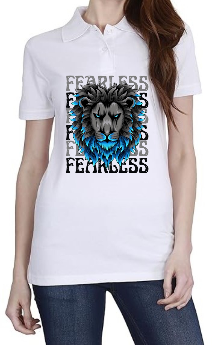 Fearless Polo Women White T-Shirt