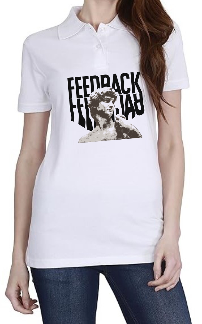 Feedback Polo Women White T-Shirt