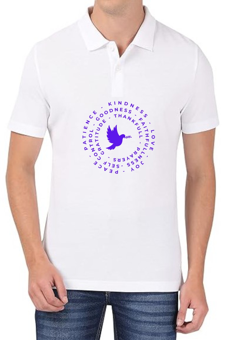 Goodness (BLU) Polo Men White T-Shirt