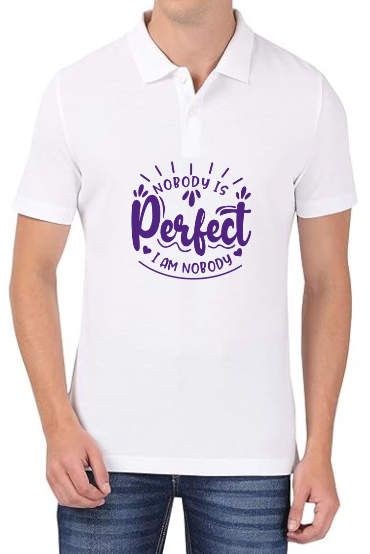 I’m Nobody (BLU) Polo Men White T-Shirt