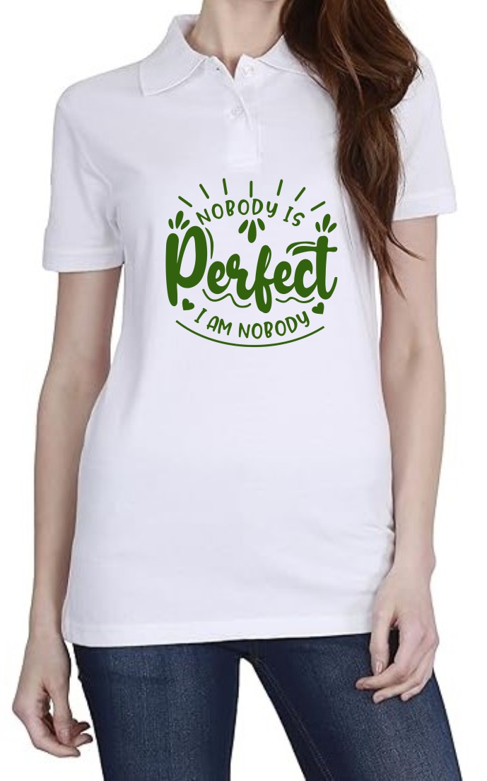 I’m Nobody (GRE) Polo Women White T-Shirt