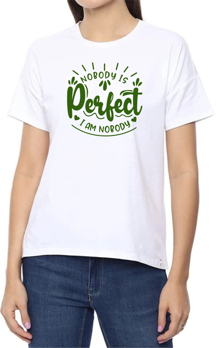 I’m Nobody (GRE) Round Neck Women White T-Shirt
