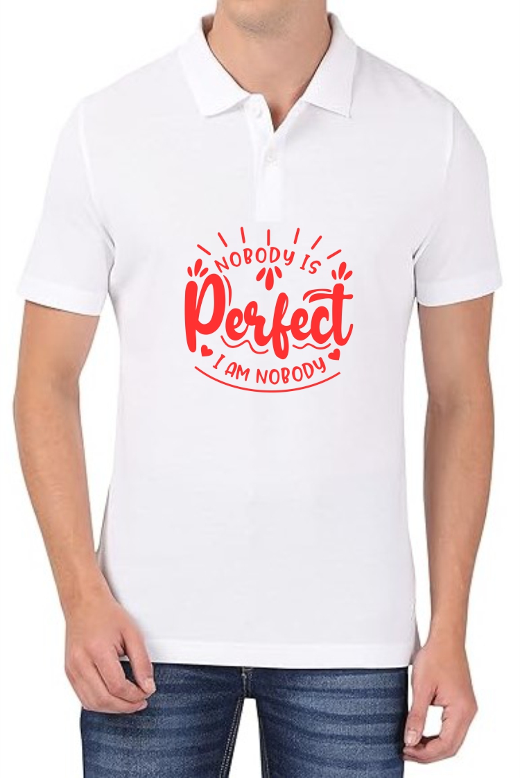 I’m Nobody (RED) Polo Men White T-Shirt