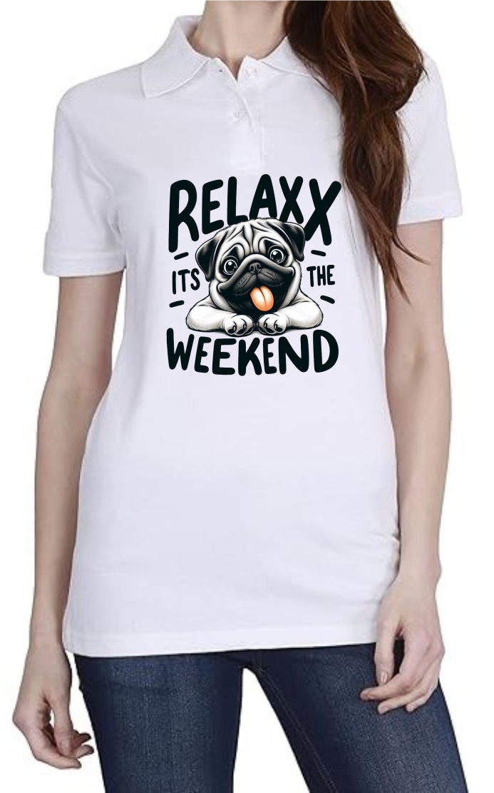 Its Weekend Polo Women White T-Shirt
