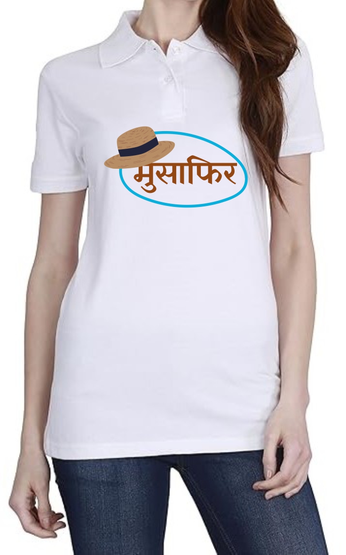 Musafir Polo Women White T-Shirt