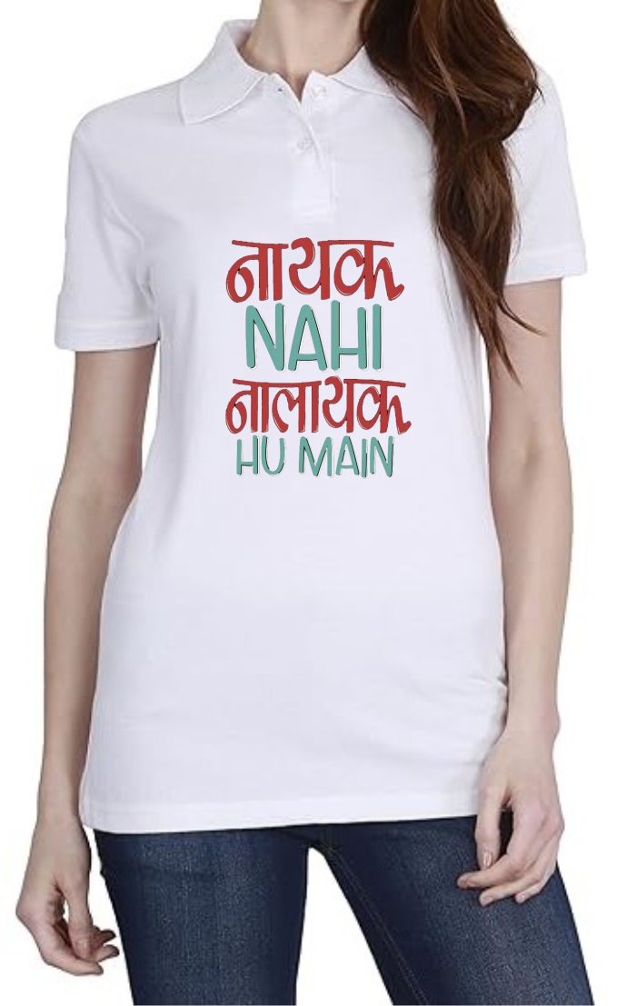 Nayak Nalayak Polo Women White T-Shirt