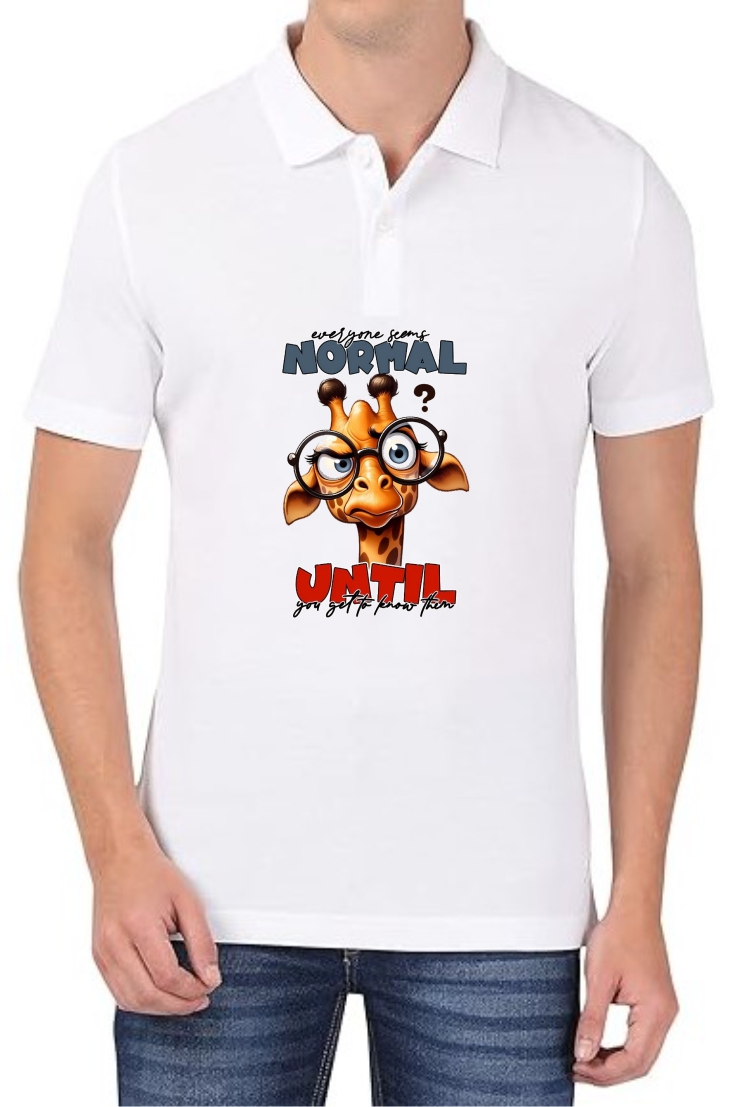 Normal Until Polo Men White T-Shirt