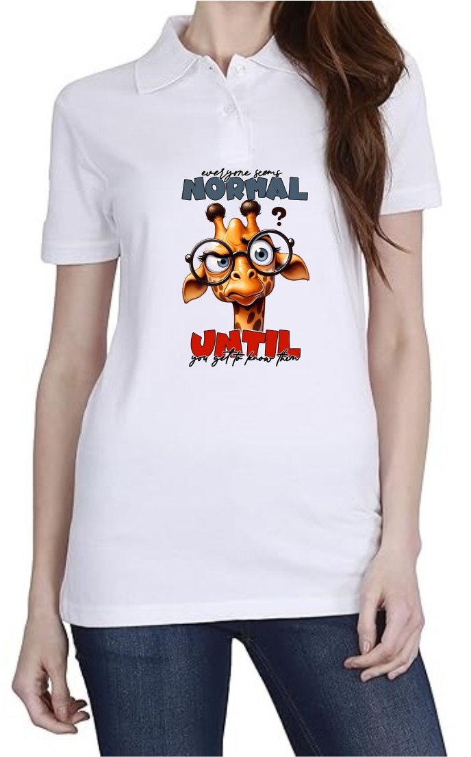 Normal Until Polo Women White T-Shirt
