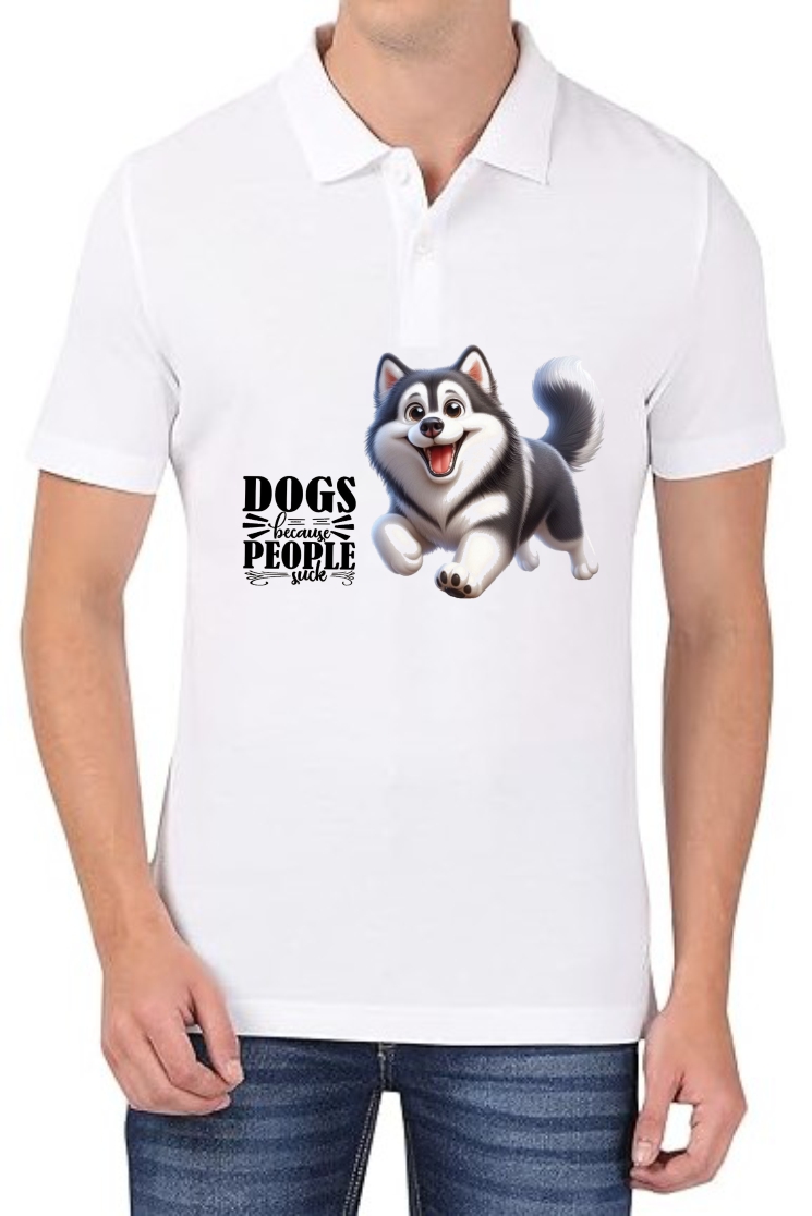 People Suck Polo Men White T-Shirt