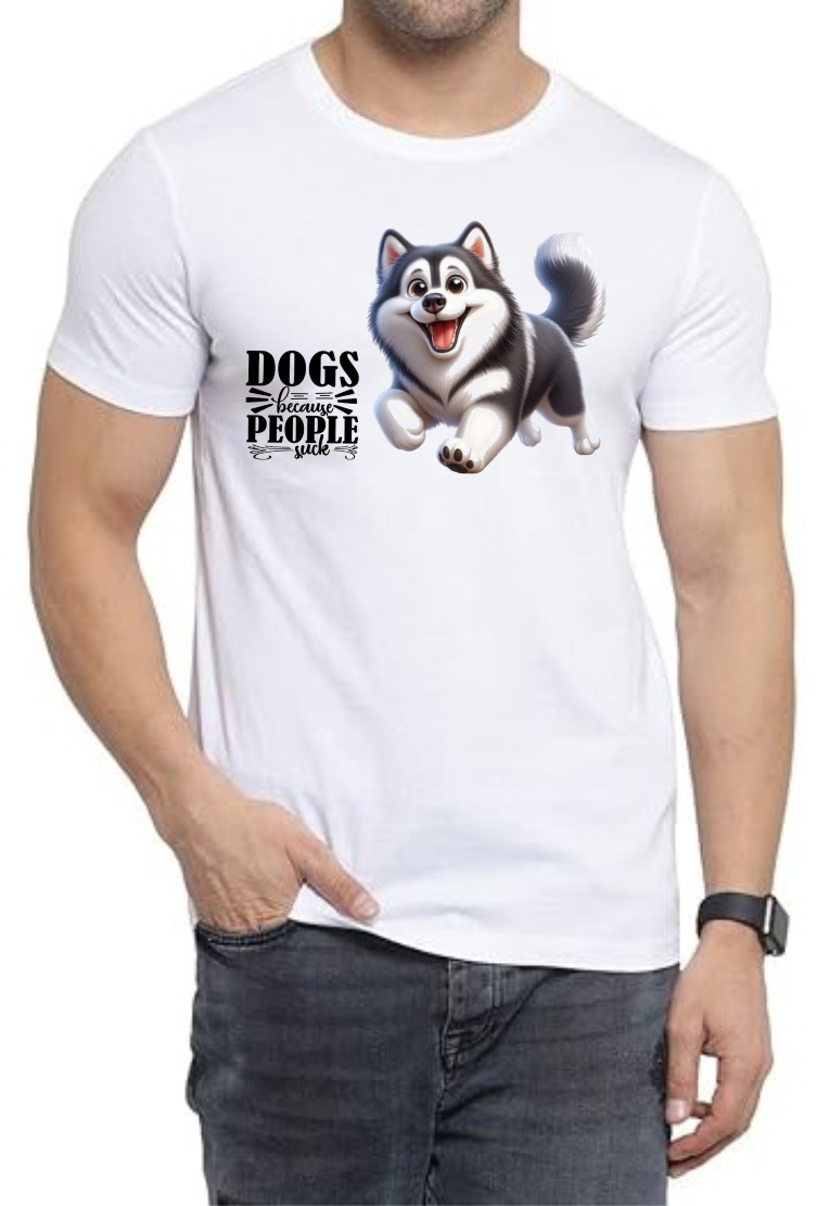 People Suck Round Neck Men White T-Shirt