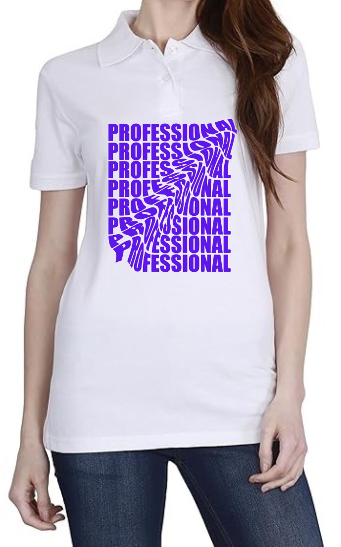 Professional (BLU) Polo Women White T-Shirt