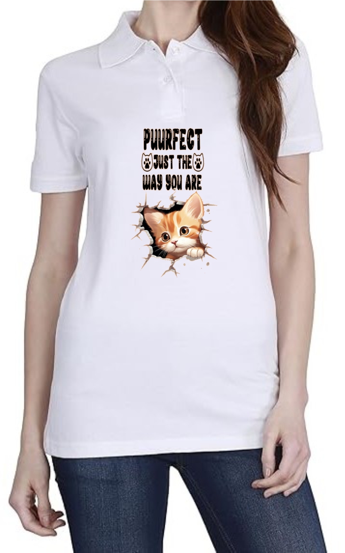 Puurfect Polo Women White T-Shirt