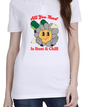 Something Epic (RED) Polo Women White T-Shirt