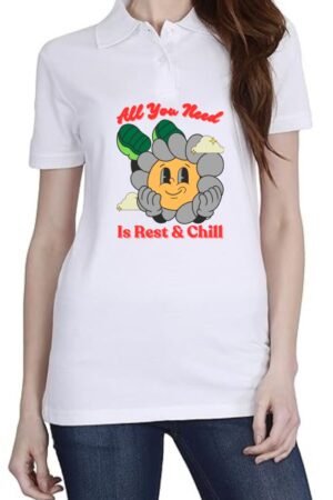 Something Epic (RED) Polo Women White T-Shirt