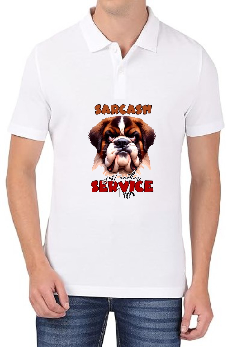 Sarcasm I Offer Polo Men White T-Shirt