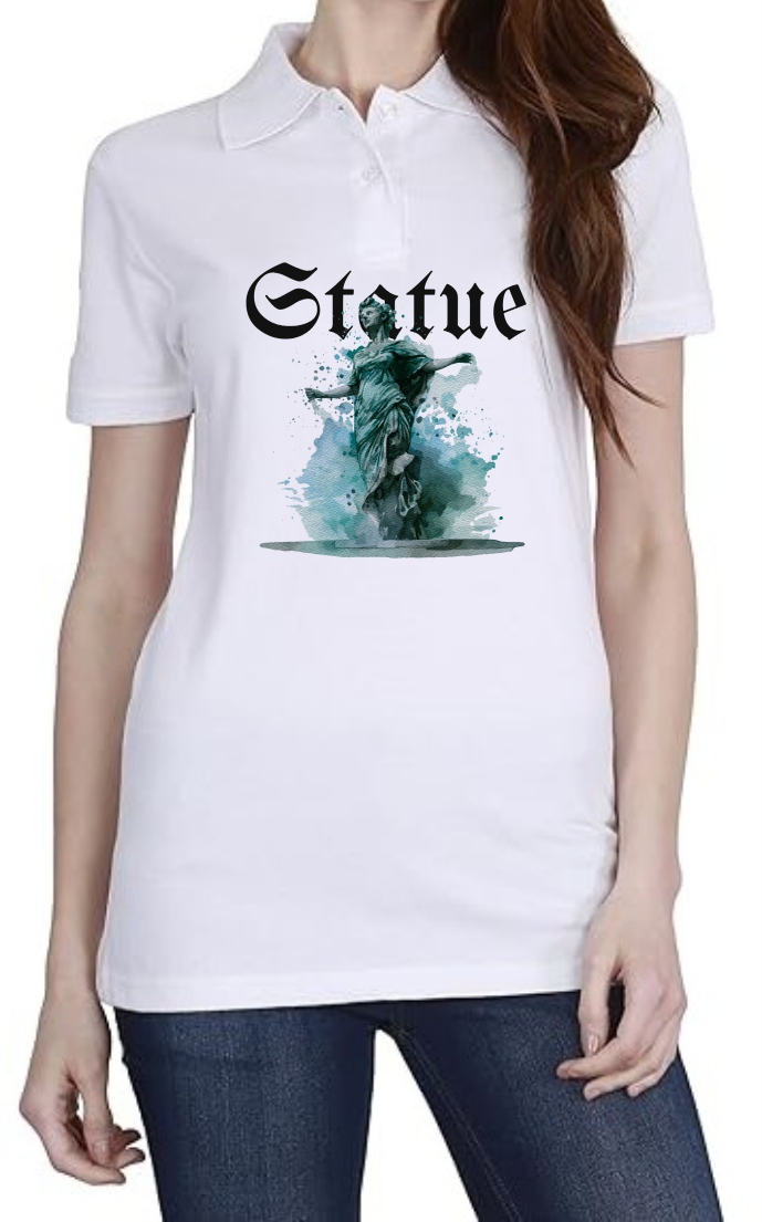 Statue Polo Women White T-Shirt