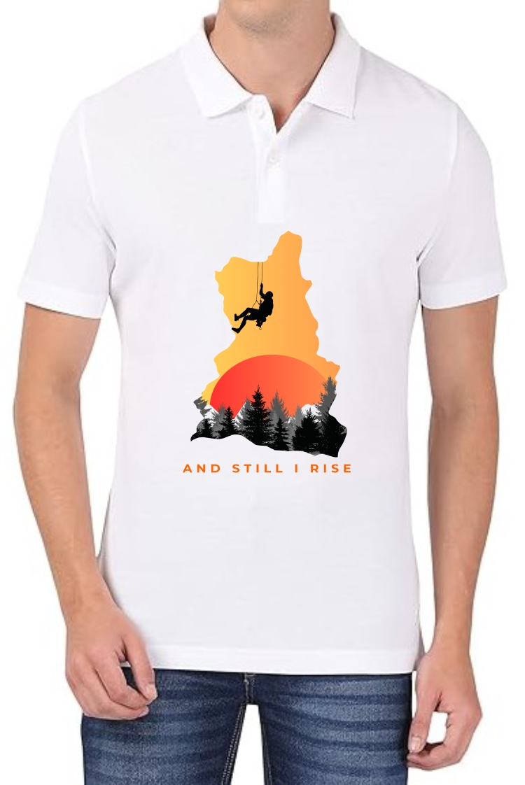 Still Rise (Yellow) Polo Men White T-Shirt