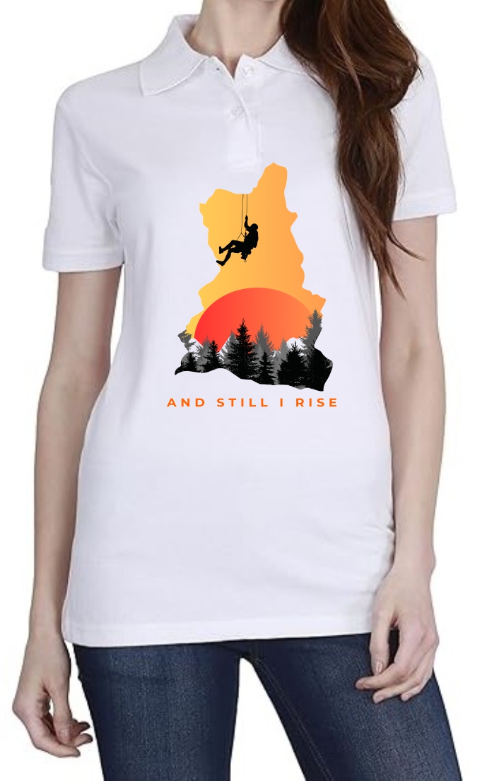 Still Rise (Yellow) Polo Women White T-Shirt