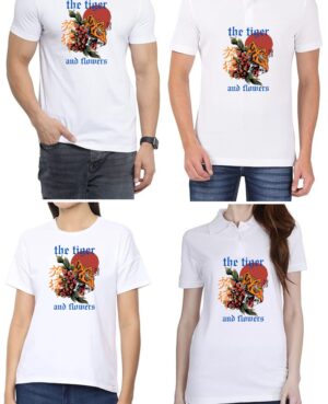 Tiger & Flower (BLU) T-Shirt