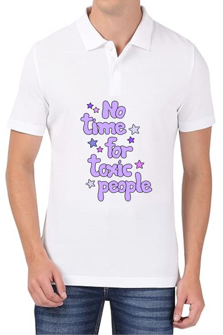 Toxic Polo Men White T-Shirt
