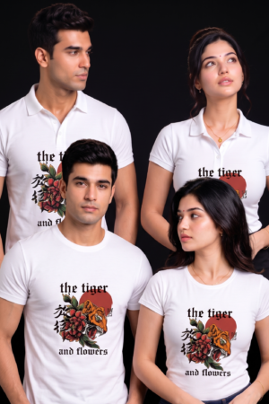 Tiger Flower Men/ Women T-Shirt